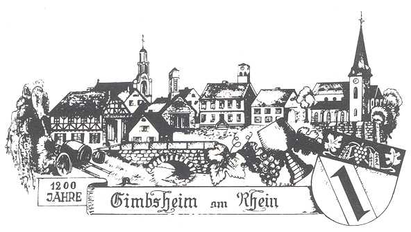 (C) Heimatknstler Erich Graf - Ansicht von Gimbsheim